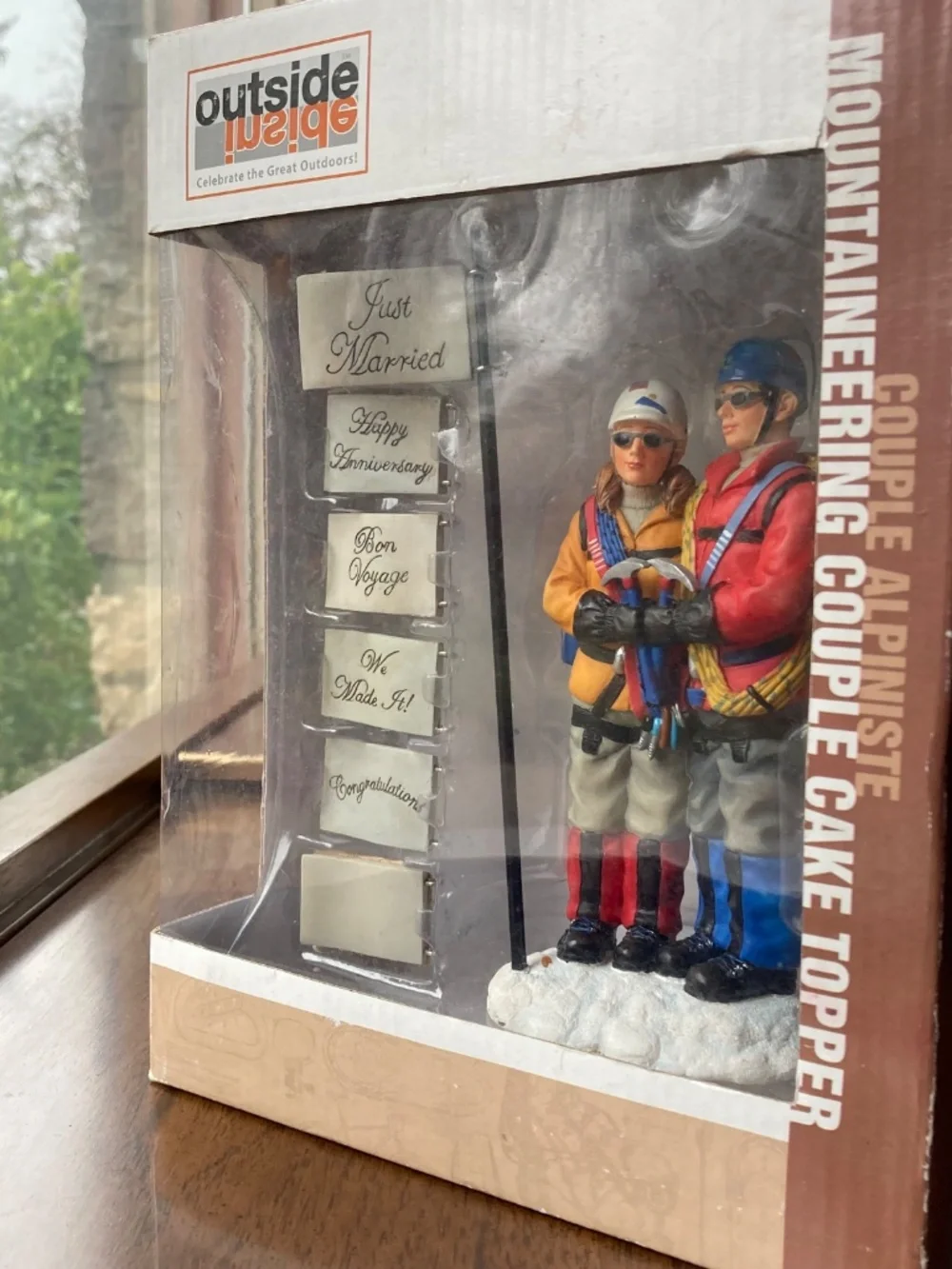 Mountaineering Couple Cake Topper by Outside Inside Gifts